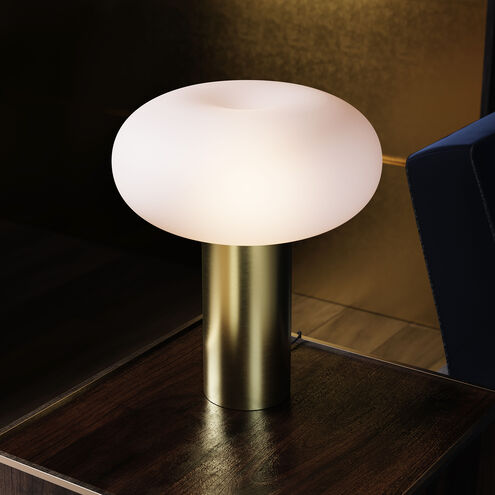 Mallo 15.5 inch 60.00 watt Satin Brass Table Lamp Portable Light