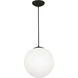 Pearl 15.75 inch Matte Black Pendant Ceiling Light