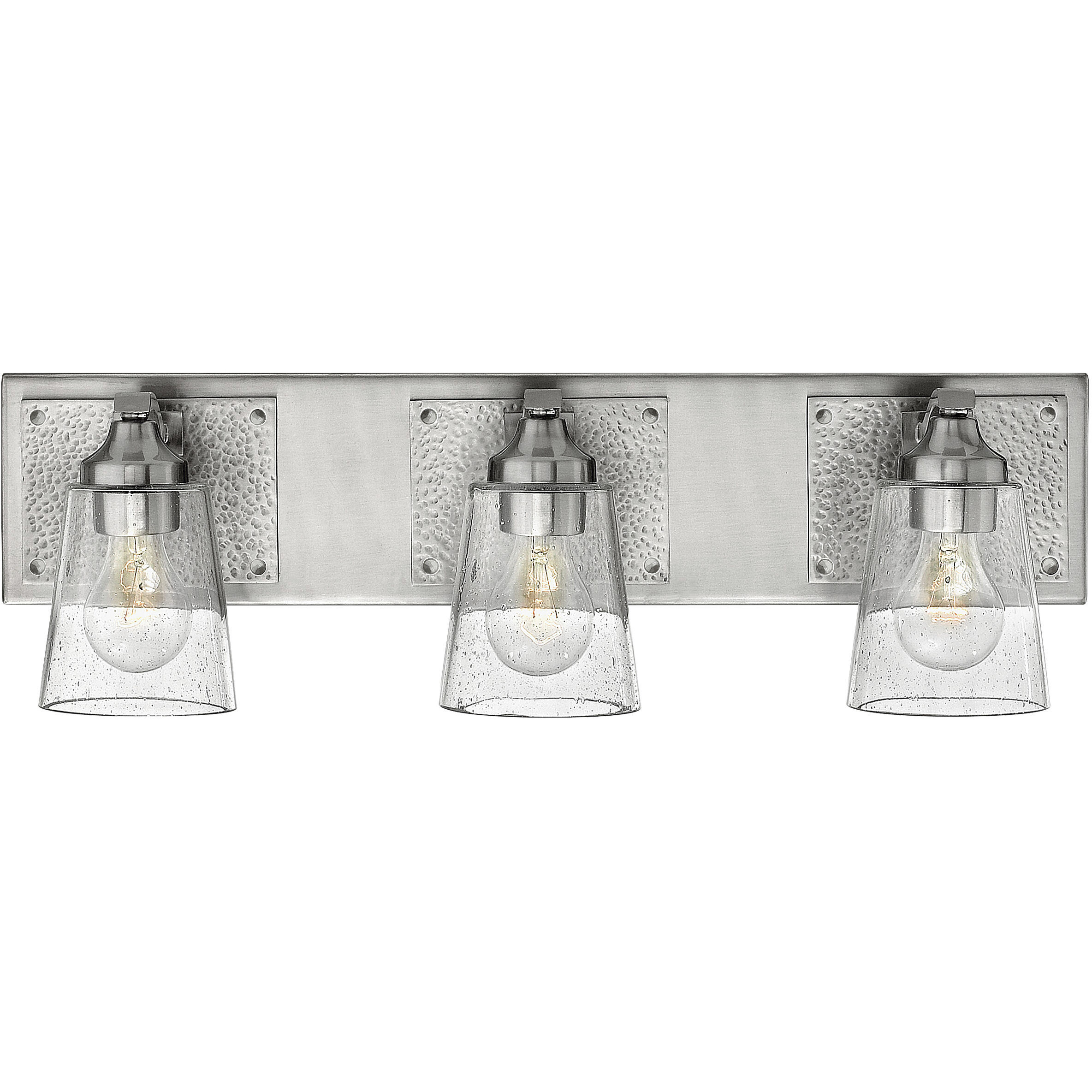 Jackson 3 Light 24 inch Brushed Nickel with Polished Antique Nickel Vanity Light Wall Light