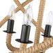 Marina 4 Light 22.75 inch Natural Black Chandelier Ceiling Light
