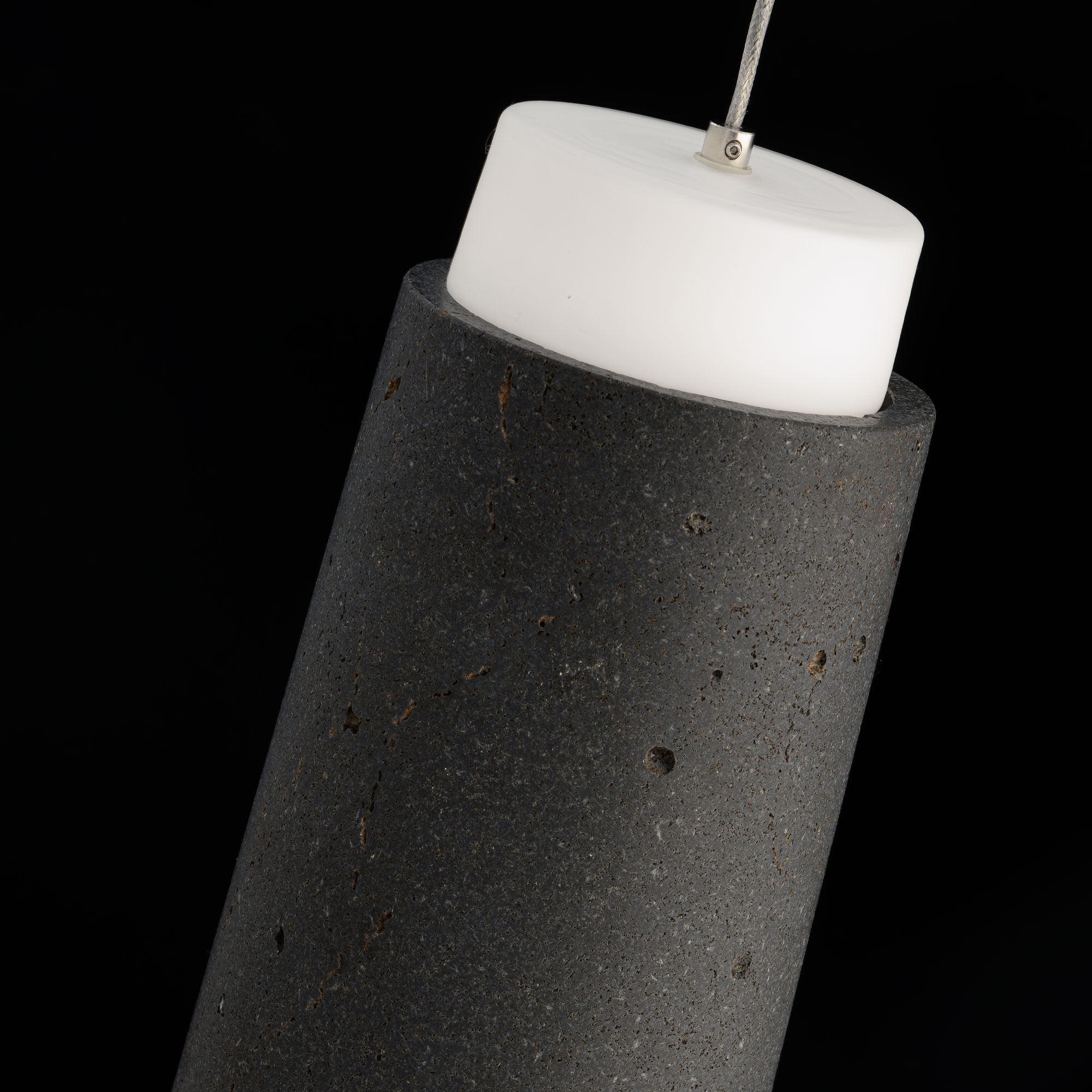 Chauncey LED 5.13 inch Bassalt Stone and Black Indoor Hanging Lighting Ceiling Light in 2700K