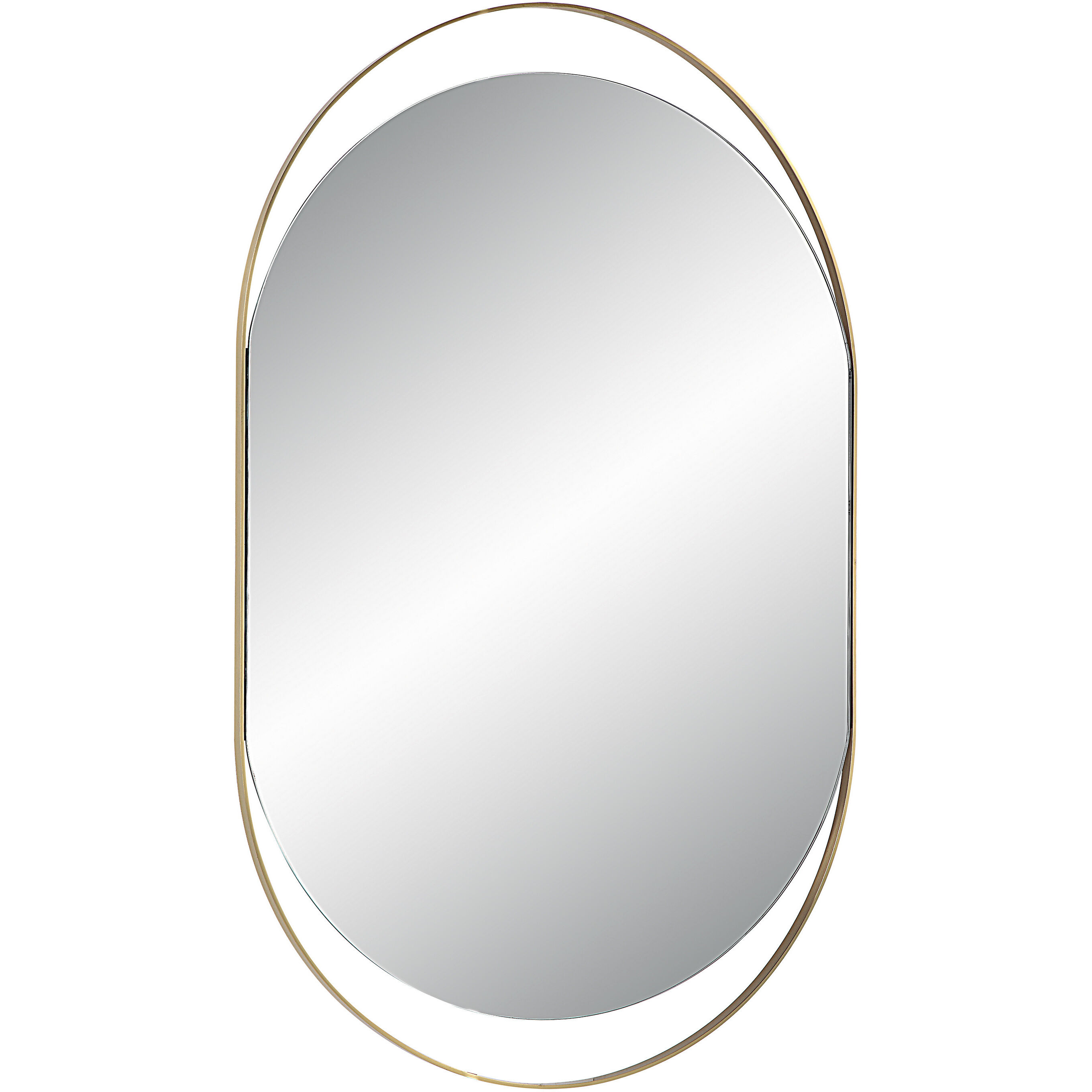 Ecru 40 X 26 inch Satin Brass Wall Mirror