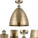 Ballston Dome 1 Light 12 inch Antique Brass Semi-Flush Mount Ceiling Light