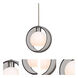 Mana 1 Light Satin Nickel Stem Pendant Ceiling Light in Incandescent, Transparent Smoke/Opal Glass