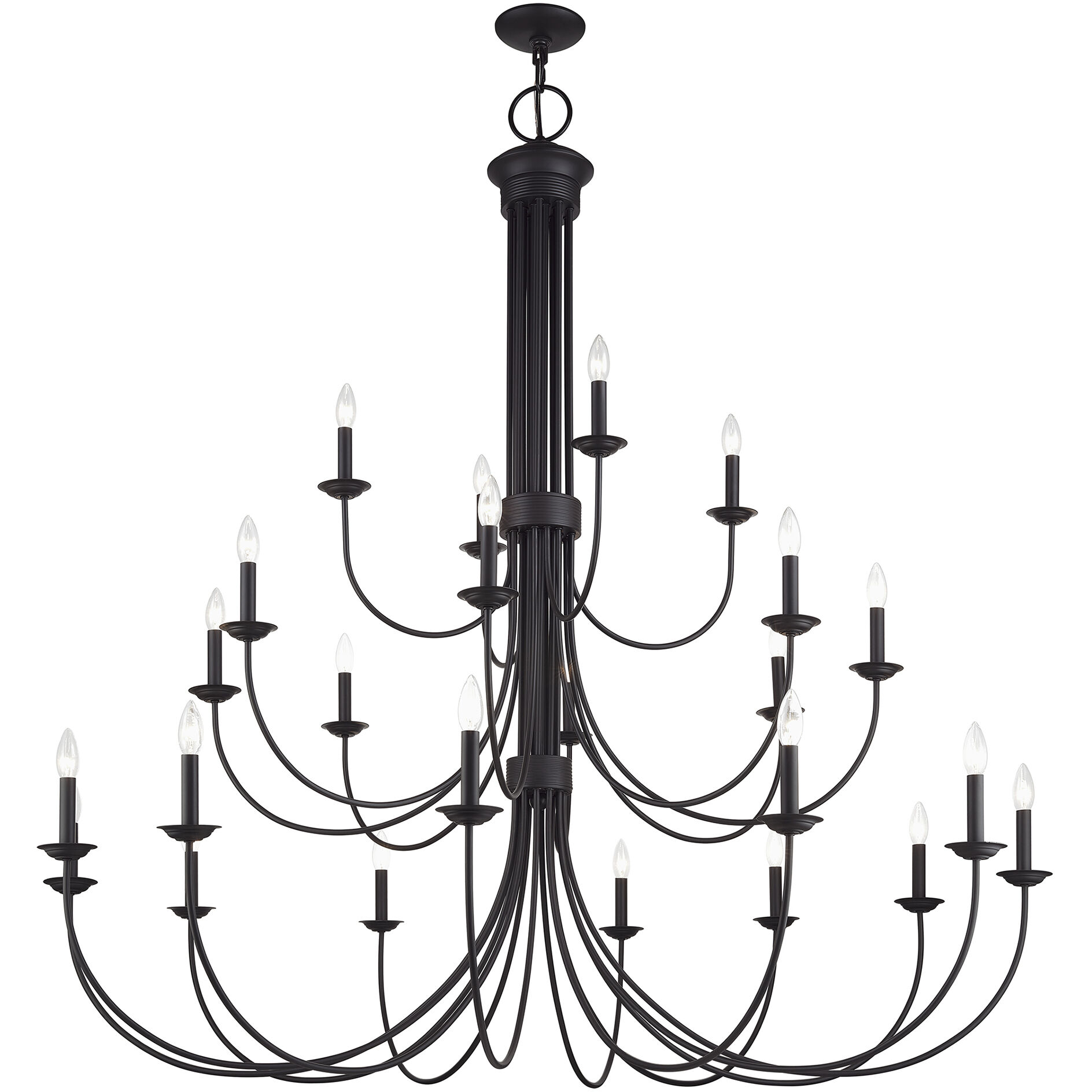 Estate 24 Light 60 inch Bronze Foyer Chandelier Ceiling Light
