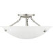 Oasis 3 Light 16 inch Brushed Nickel Semi-Flush Mount Ceiling Light