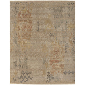 Soma 108 X 72 inch Neutral and Brown Area Rug, Wool and Silk
