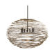 Rook 6 Light 35 inch Natural and Blackened Iron Pendant Ceiling Light, Large