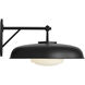 Richard June Liora 1 Light 12.5 inch Textured Black Outdoor Wall Light in Standard