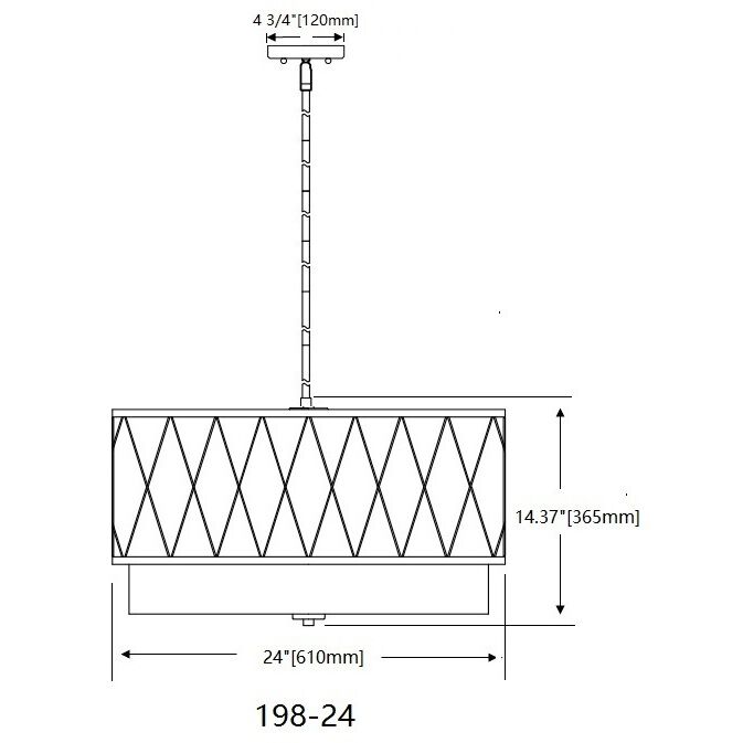 Dalton 4 Light 24 inch Brushed Nickel Pendant Ceiling Light