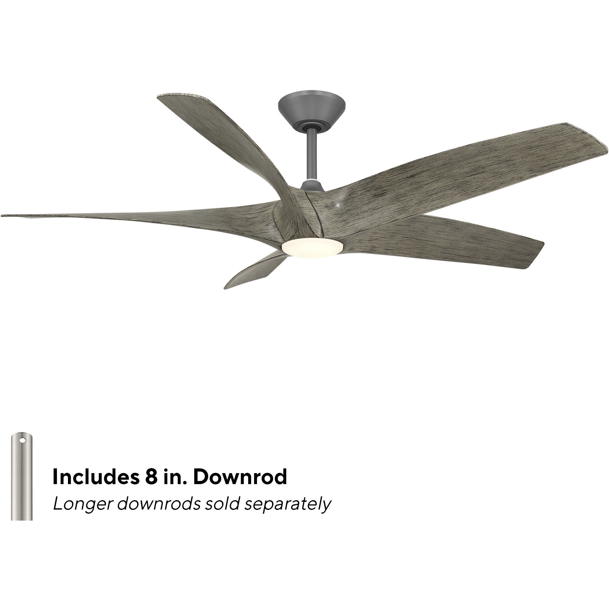 Modern Forms FR-W2401-62L-GH/WW Zephyr 62 inch Graphite and