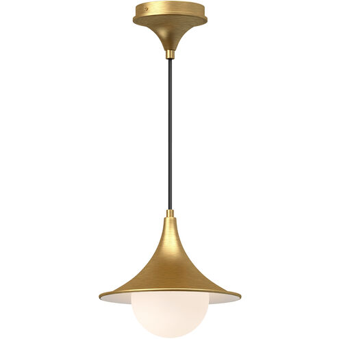 Alora Mood Fuji 1 Light 9.5 inch Brushed Gold Pendant Ceiling Light