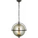 Chapman & Myers Bayridge LED 15.5 inch Aged Iron Pendant Ceiling Light, Large