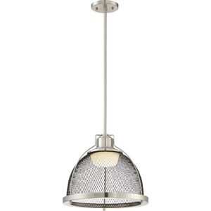 Tex LED 14 inch Brushed Nickel and Black Pendant Ceiling Light