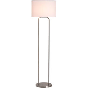 Duet 17 inch 100.00 watt Brushed Steel Floor Lamp Portable Light