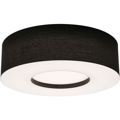Montclair 3 Light 24 inch Black Flush Mount Ceiling Light in Incandescent
