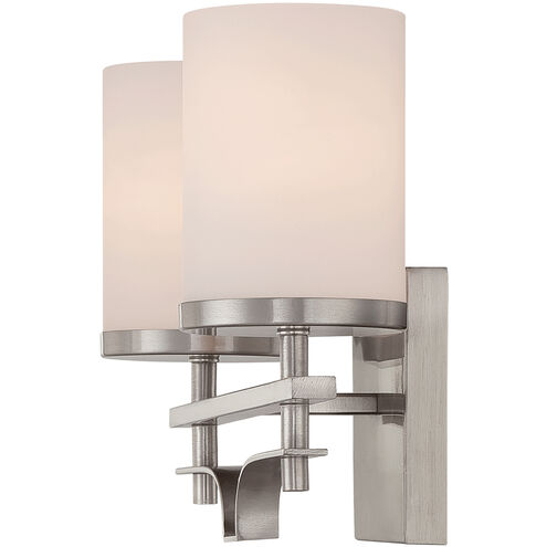 Colton 2 Light 13.5 inch Satin Nickel Bathroom Vanity Light Wall Light, Essentials