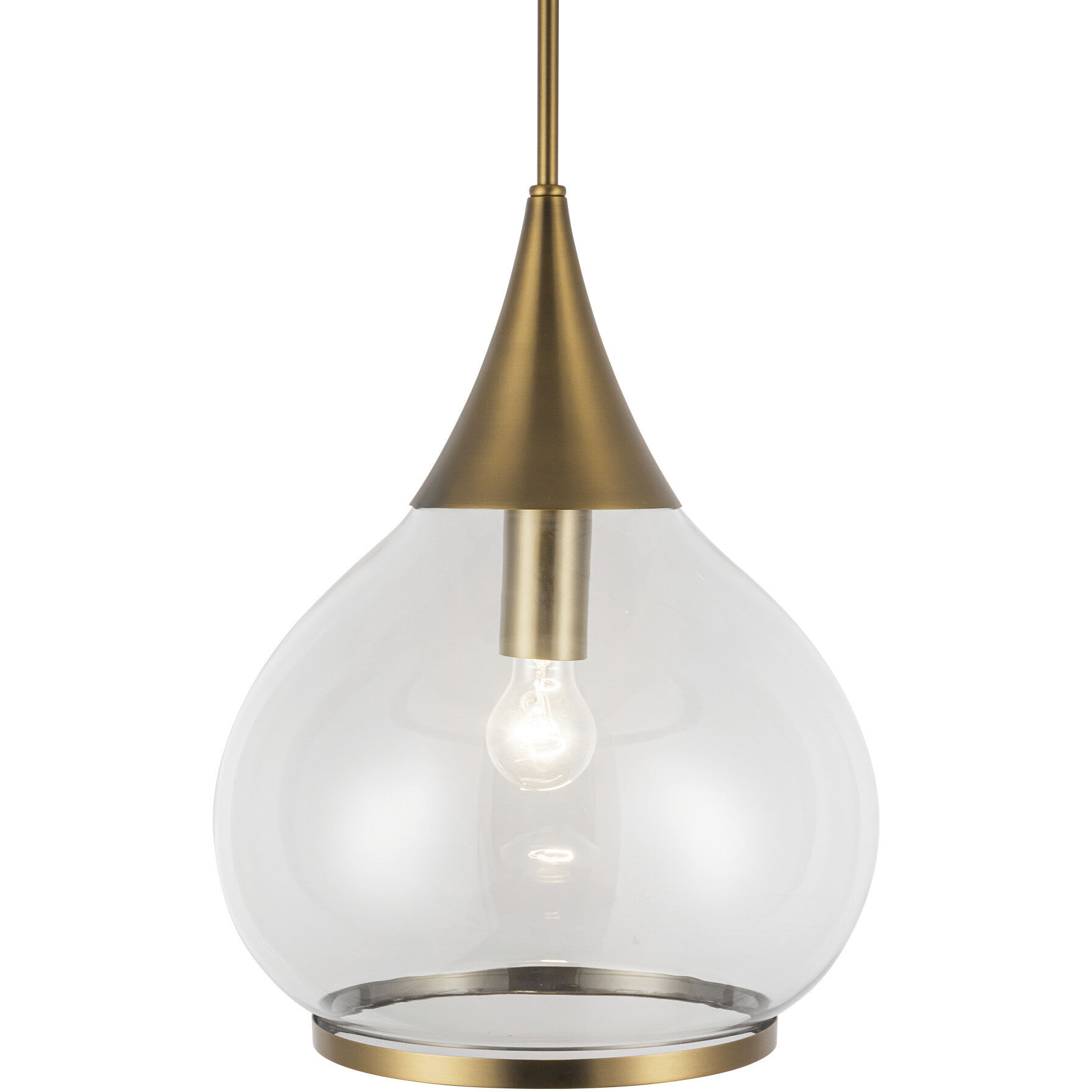 Alora Mood Hazel 1 Light 14.13 inch Aged Gold/Clear Glass Pendant Ceiling Light