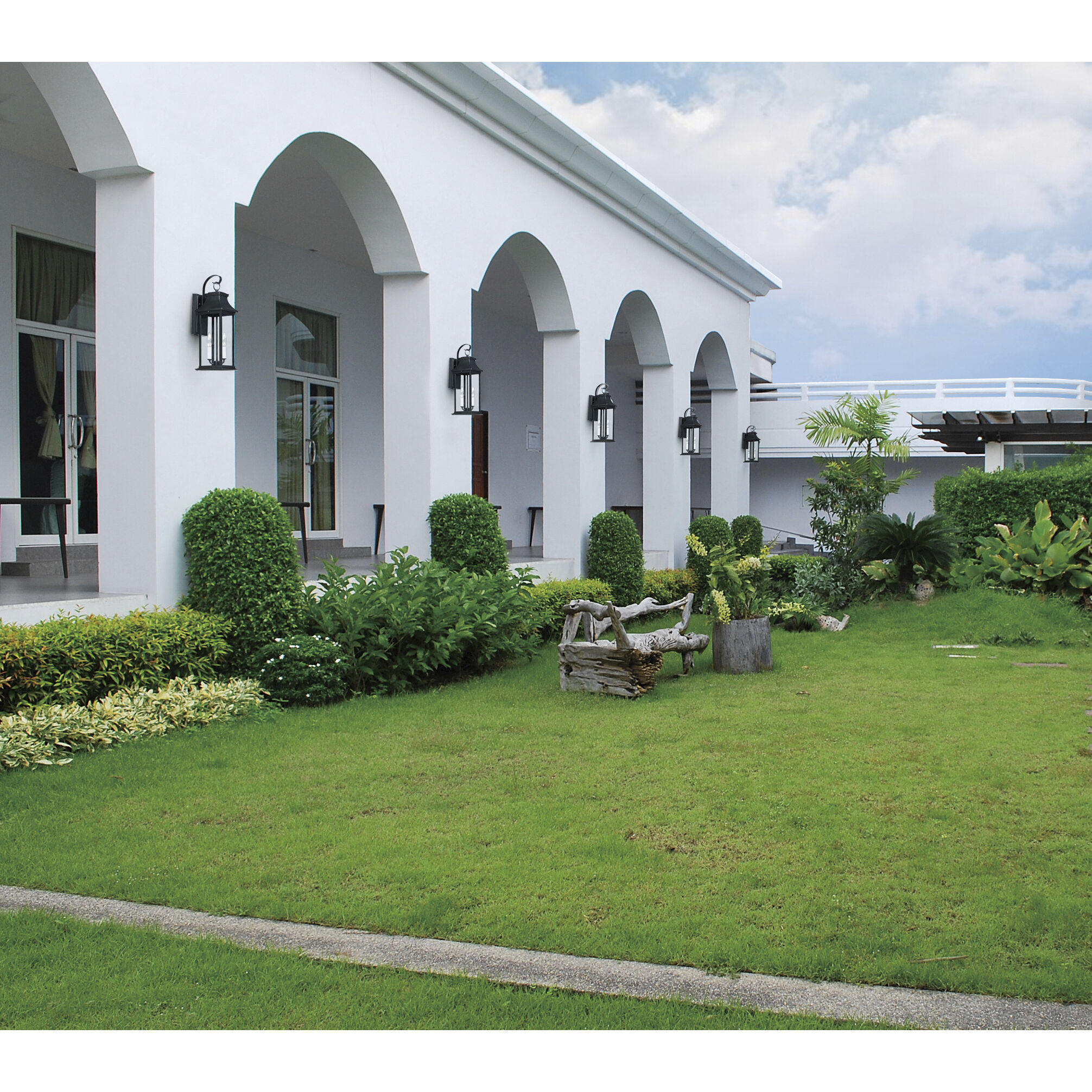 Vicksburg 2 Light 20 inch Black Outdoor Wall Mount