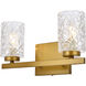 Cassie 2 Light 14 inch Brass Bath Sconce Wall Light