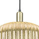 Bridal Veil 1 Light 12 inch Black Antique Brass Mini Pendant Ceiling Light in Mercury Glass