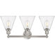 Berkshire 3 Light 26 inch Satin Nickel Bath Vanity Light Wall Light in Seedy