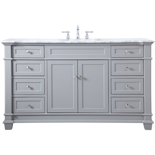 Wesley 60 X 22 X 35 inch Grey Vanity Sink Set