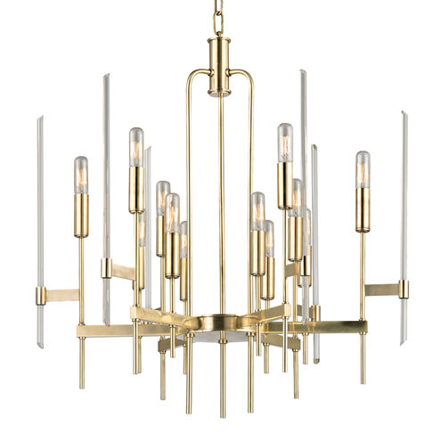 Bari 12 Light 24 inch Aged Brass Chandelier Ceiling Light