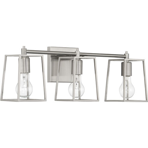 Dunn 3 Light 23 inch Brushed Polished Nickel Vanity Light Wall Light