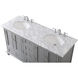 Rhodes 60 X 22 X 35 inch Grey Vanity Sink Set in Gray