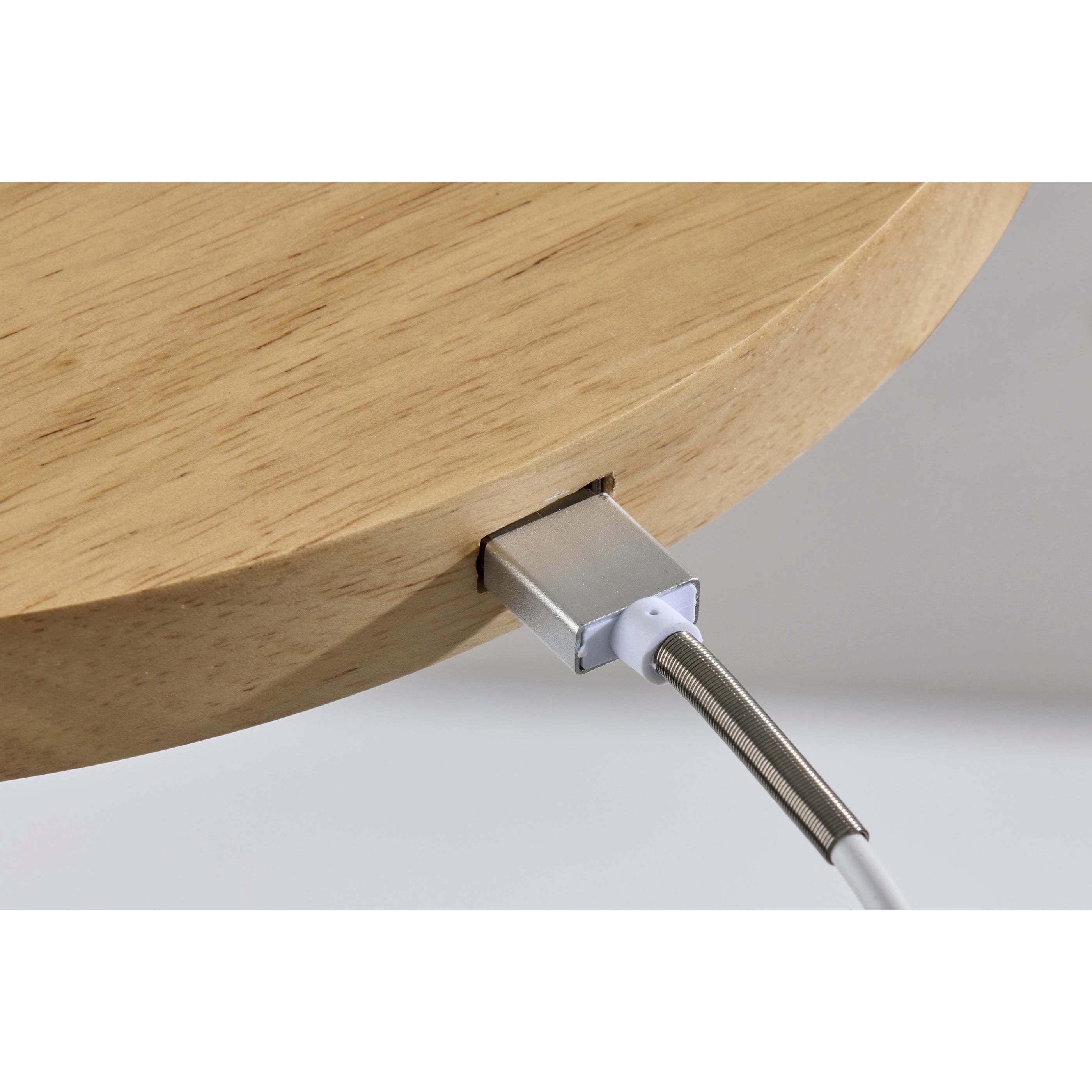 Caldwell 62 inch 100.00 watt Antique Brass and Natural Wood Shelf Floor Lamp Portable Light