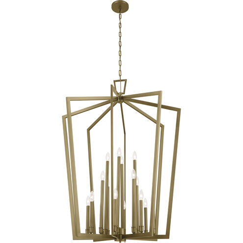 Abbotswell 16 Light Natural Brass Pendant Ceiling Light