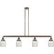 Franklin Restoration Colton 4 Light 50.13 inch Antique Copper Island Light Ceiling Light, Franklin Restoration
