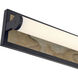 Yep Stratum 1 Light 17.5 inch Matte Black with Moon Rock Slate Vanity Light Wall Light