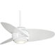 Slant 36 inch White Ceiling Fan