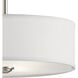 Shailene 3 Light 14 inch Brushed Nickel Semi Flush Light Ceiling Light
