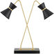Avignon 28.75 inch 7 watt Polished Brass/Oil Rubbed Bronze/Black Desk Lamp Portable Light, Suzanne Duin Collection