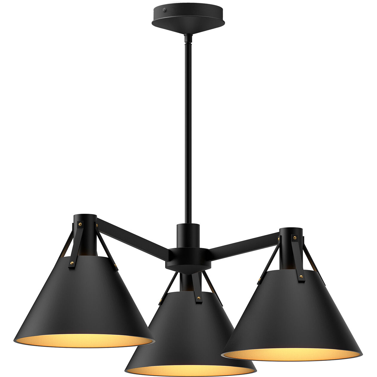 Alora Mood Archer 3 Light 25.13 inch Matte Black Chandelier Ceiling Light