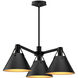 Alora Mood Archer 3 Light 25.13 inch Matte Black Chandelier Ceiling Light