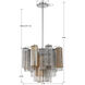 Addis 4 Light 17.75 inch Polished Chrome Mini Chandelier Ceiling Light in Autumn