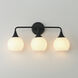 Neve 3 Light 22.5 inch Black Bath Vanity Wall Light