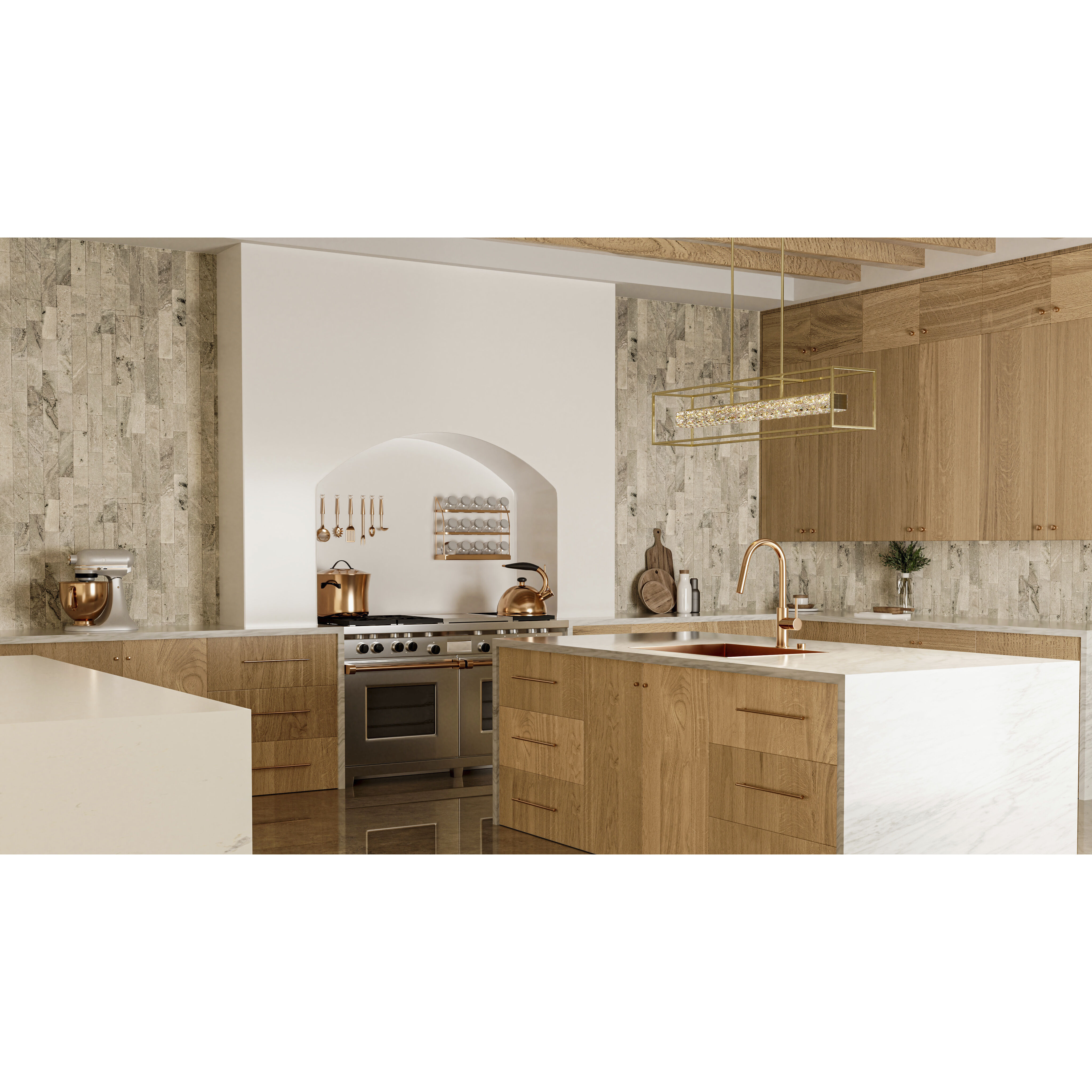 Dazzle LED 48 inch Soft Gold Linear Chandelier Ceiling Light, Large