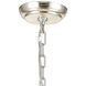 Walker 6 Light 21 inch Matte White with Silver Leaf Chandelier Ceiling Light