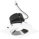 Pearl Specular Clear Reflector / Bright White Flange LED Square Adjustable Cone Retrofit in 3000K, Clear / Bright White, 4" Retrofit
