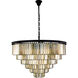 Sydney 33 Light 44 inch Matte Black Chandelier Ceiling Light, Urban Classic