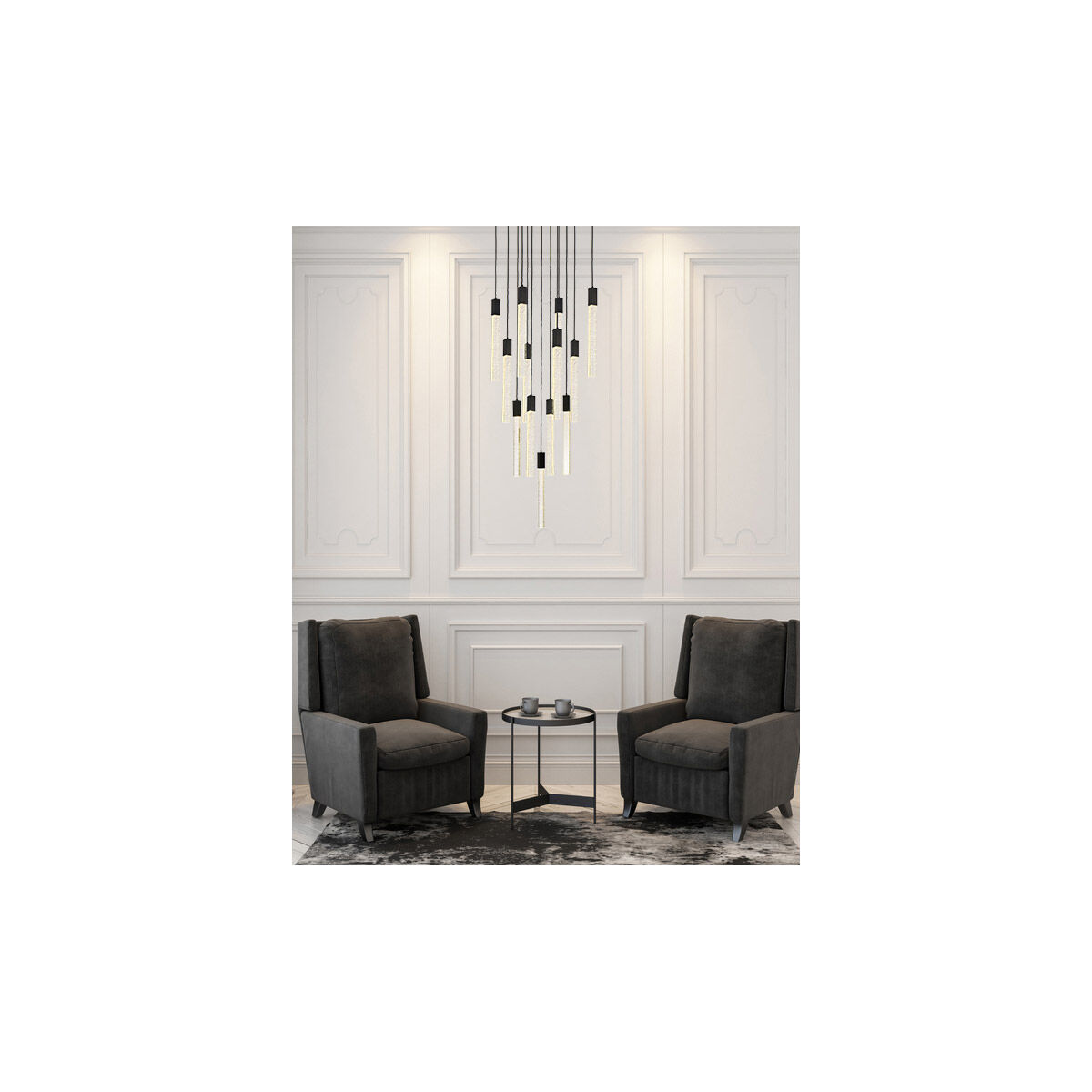 Weston 13 Light 26 inch Black Pendant Ceiling Light