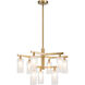 Kristof LED 30.38 inch Aged Gold Brass Chandelier Ceiling Light