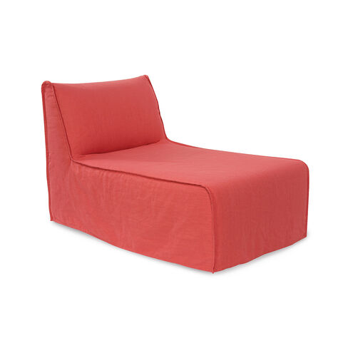 Pod Linen Slub Poppy Lounge Replacement Slipcover, Lounge Not Included