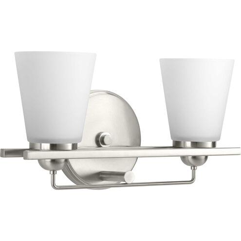 Flight 2 Light 16 inch Brushed Nickel Bath Vanity Wall Light, Design Series