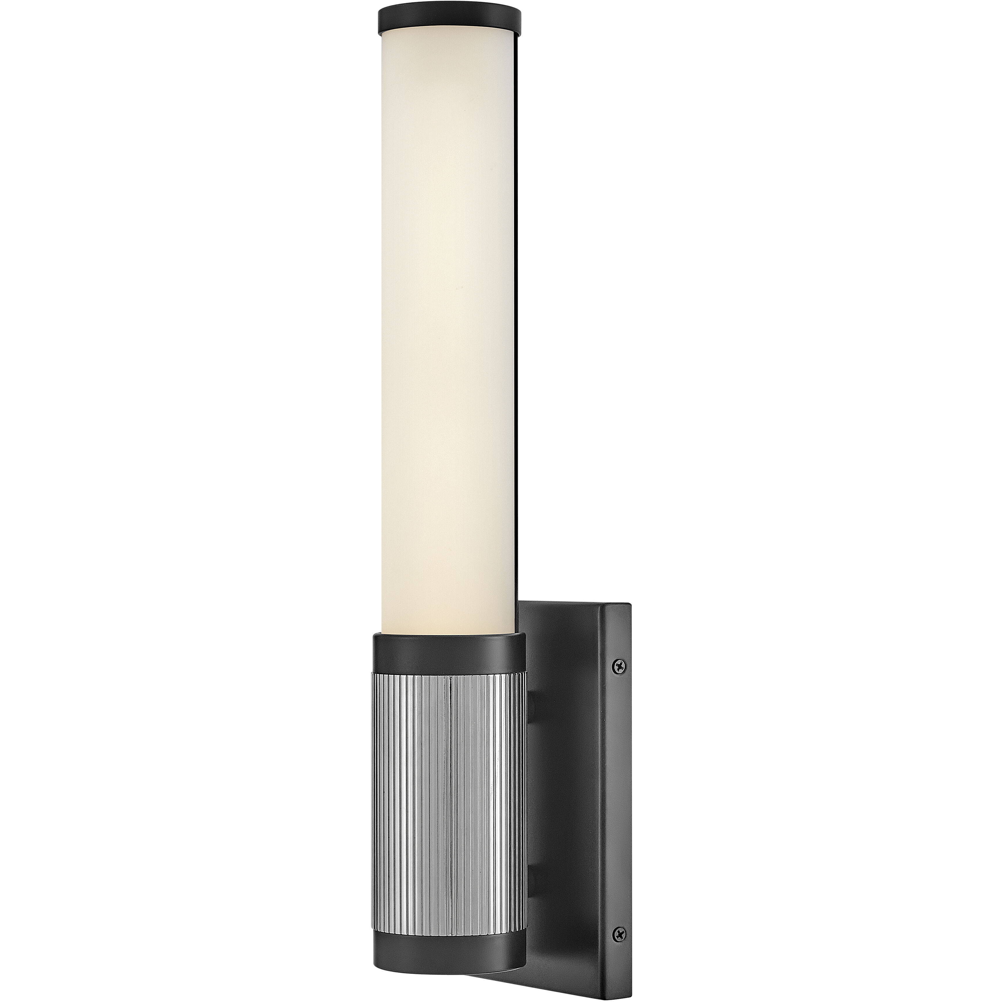 Zevi LED 5 inch Black with Chrome Vanity Light Wall Light, Vertical